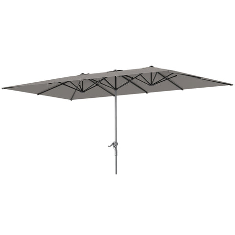Rootz Double-Sided Umbrella - Parasol - Sunshade - UPF50+ Protection - 451cm x 264cm x 264cm - Durable Aluminum & Metal Struts