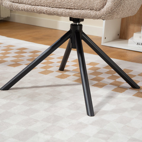 Rootz Armchair - Upholstered Chair - Rotatable Seat - Cozy Comfort - Supports Up to 120 kg - 58.5cm x 78.5cm -Brown