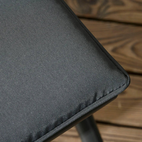 Rootz Garden Furniture Set - Outdoor Dining Set - 5-piece - Weather Resistant - Aluminum-tempered Glass-100% Polyester - Dark Gray - 80 cm x 80 cm x 75 cm