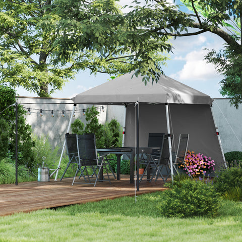 Rootz Garden Pavilion - Pop-Up Gazebo - Folding Shelter - Blocks 98% UV - 600x300x264 cm - Grey