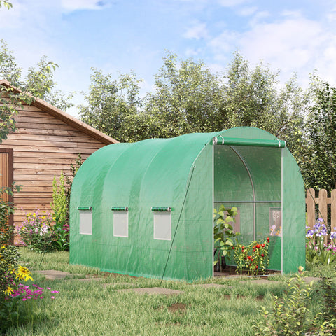 Rootz Greenhouse Tunnel - Garden Shelter - Plant Protection - UV-Resistant Frame - 3L x 2W x 2H m