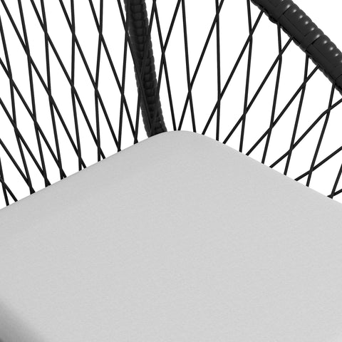 Rootz Garden Furniture Set for 2 - Outdoor Lounge - Patio Set - Soft Cushions - Steel & Braided Cord - 70cm x 63cm x 73cm Armchair