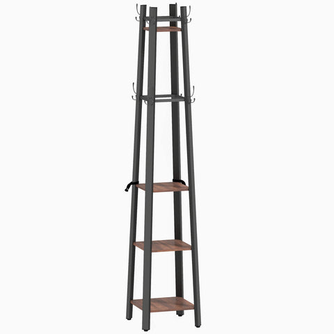 Rootz Wardrobe Stand - Free-Standing Clothes Rack - Industrial Coat Organizer - Space-Saving Design - 34.8cm x 34.8cm x 179cm