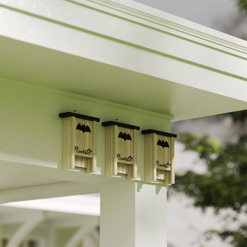 Rootz 3-Set Bat Box - Bat House - Bat Habitat - Waterproof Coating - 18cm x 6cm x 22.5cm