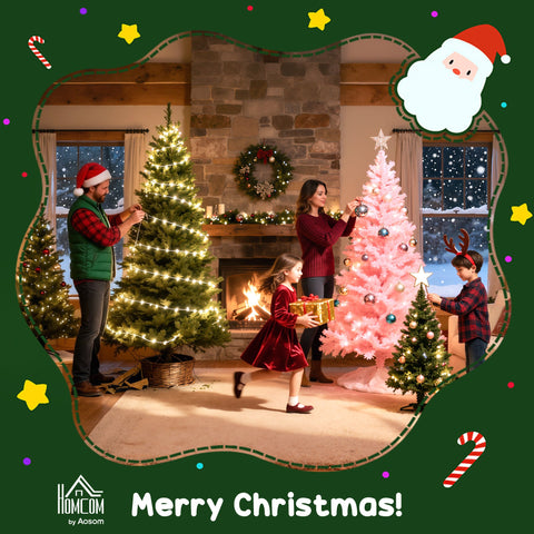 Rootz 150cm Artificial Christmas Tree - Snowy Xmas Tree - Flocked Pine - Realistic & Safe - Easy Assembly - 1162 Tips - Ø93 x 150H cm