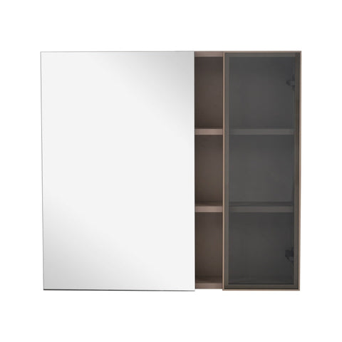 Rootz Mirror Cabinet - Bathroom Storage Unit - Vanity Organizer - Modern Design and Durable MDF - 80cm x 12cm x 75cm