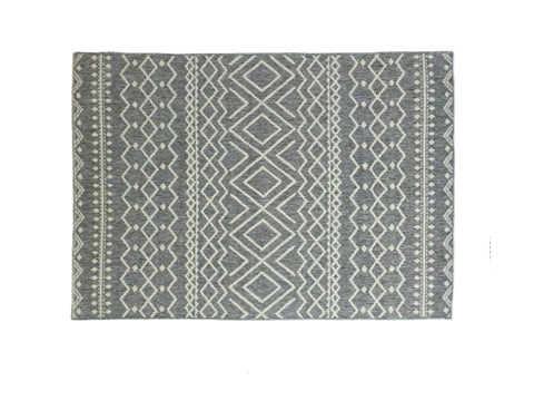 Rootz Indoor Outdoor Carpet - Boho Rug - Easy-Clean Carpet - Allergy-Friendly - 170cm x 120cm x 0.5cm - Grey