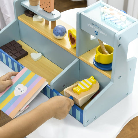 Rootz Ice Cream Wooden Toy - Playset for Kids - Educative Toy - Imaginative Play - Child-Friendly Materials - 42cm x 20cm x 24.5cm