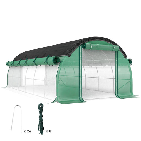 Rootz 6 x 3 x 2 m Polytunnel Greenhouse - Tomato House - Plant Tunnel - UV-Blocker - 600cm x 300cm x 198cm