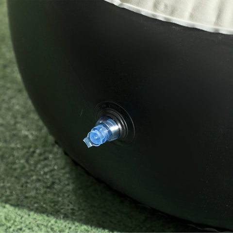 Rootz Inflatable Chair Set - Air Chair - Outdoor Lounger - Ergonomic Design - Durable Plastic - Convenient Cup Holder - 125cm x 100cm x 87cm - Light Gray + Black