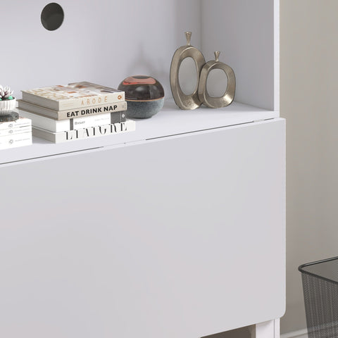 Rootz Computer Desk - Workspace Table - Compact Desk - Space-Saving Design - 80cm x 69cm x 153cm