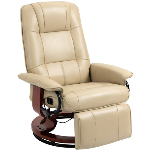 Rootz Recliner Chair - Swivel Lounge Chair - Faux Leather - 360° Rotation - 78cm x 87cm x 100cm