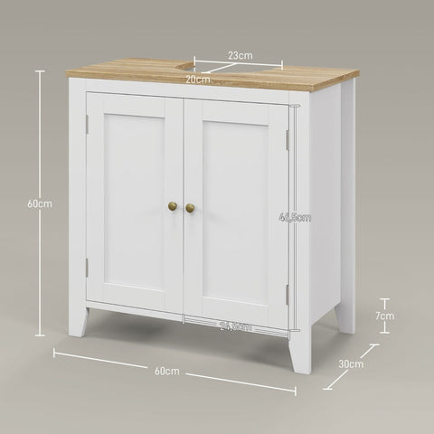 Rootz Bathroom Vanity Unit - Compact Sink Cabinet - Modern Storage Unit - Adjustable Shelves - Water-Resistant MDF - 60cm x 30cm x 60cm