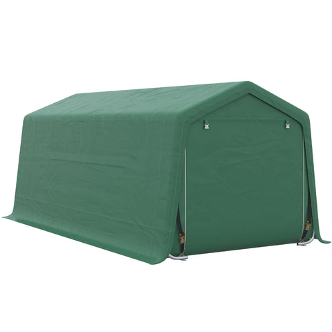 Rootz Tente Garage Carport - Storage Tent - Shelter - Waterproof UV-Resistant - 6 x 2.4/3 x 2.62m - Galvanized Steel