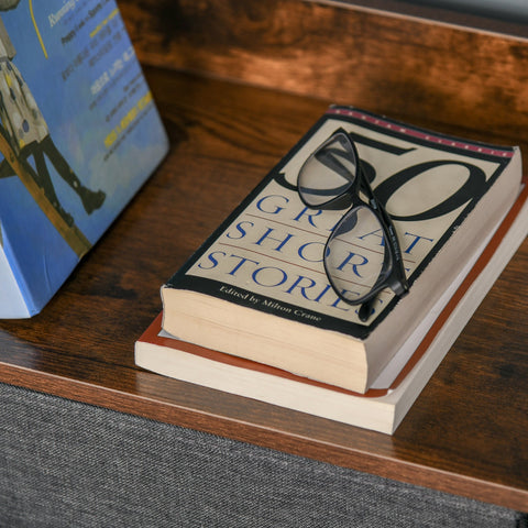 Rootz 4 Drawer Chest - Grey Drawer Unit - Linen Storage Cabinet - Robust Metal Frame - 58cm x 29cm x 103cm