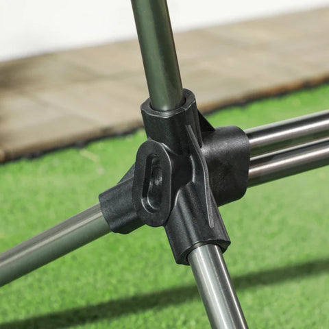 Rootz Camping Chair - Foldable - Garden Chair - Director's Chair - Comfort & Supportive - Carrying Bag - Oxford Cloth - Aluminum Alloy - Black - 54W x 100D x 101H cm