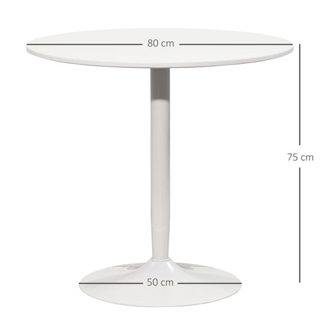 Rootz Round Dining Table - Kitchen Table - Kitchen Furniture - Stable Support - Ø80 x 75H cm