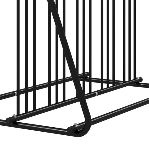 Rootz Bicycle Stand - 4 Bicycles - Weatherproof - Additional Holder - Steel - Black - 155 X 100 X 75 Cm