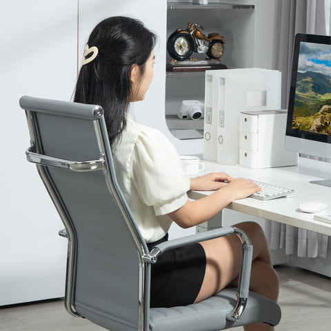 Rootz Ergonomic Office Chair - Swivel Chair - Adjustable Chair - Synthetic Leather - Comfort & Style - 54x62x104-114cm