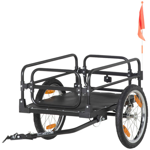 Rootz Bicycle Trailer - Transport Trailer - Bicycle Cart - 40kg Capacity - Steel - 125cm x 64cm x 53.5cm