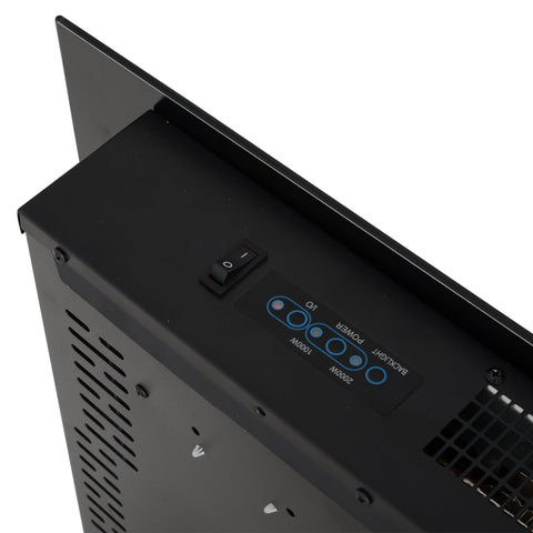 Rootz Electric Fireplace - Wall Fireplace - LED Remote Fireplace - 7 Color Flames - 90cm x 9.5cm x 56cm