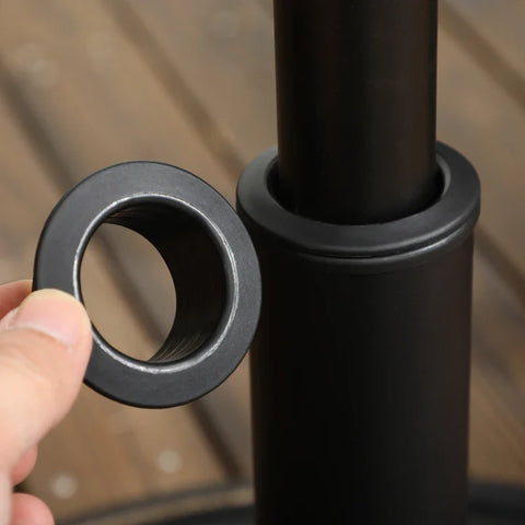 Rootz Umbrella Stand - Parasol Stand -  Parasol Holder - Weatherproof - Resin - Steel - Bronze - Ø53 X 33h Cm