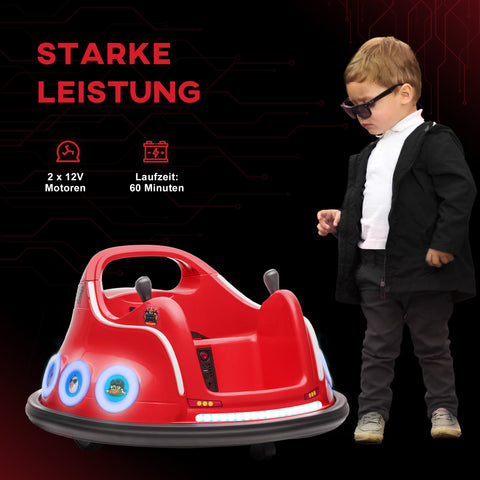 Rootz Kids Bumper Car - Electric Ride-On - Children’s Car - 360° Rotation Fun - 73cm x 73cm x 44cm