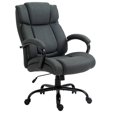 Rootz Ergonomic Office Chair - Desk Chair - Swivel Chair - Supports Up to 220 kg - Grey - Padded Armrest - 72.5cm x 83cm x 110-118cm
