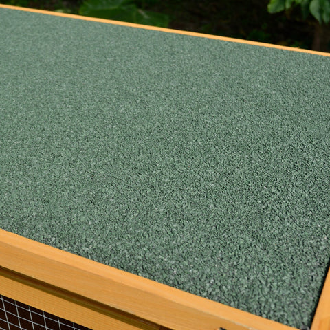 Rootz Rabbit Cage - Rabbit Hinge - Rabbit Hutch - Easy Cleaning - 115cm x 44.3cm x 65cm - Brown and Green