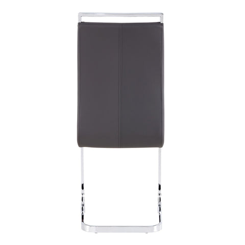 Rootz 4 Piece Set Dining Chairs - Dinner Chairs - Ergonomic Seating - Chrome-Plated Stability - 42cm x 54cm x 100cm