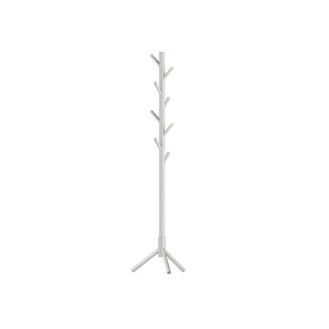 Rootz Solid Wood Coat Rack - White, Sturdy Hanger Stand - Durable & Stylish - 47 x 47 x 175 cm