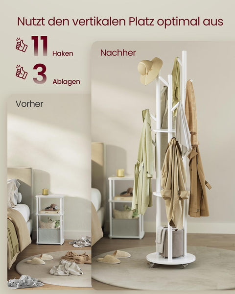 Rootz Cloud White Wardrobe - Storage Solution - Space Organizer - Durable Build - 40cm D x 175cm H