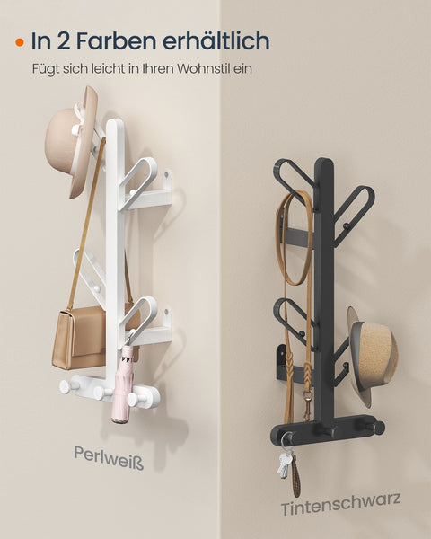 Rootz Wall Wardrobe 2 Set - Storage Cabinet - Wall Closet - Durable Steel - 13cm x 19cm x 41cm - Ink Black - Holds up to 21kg