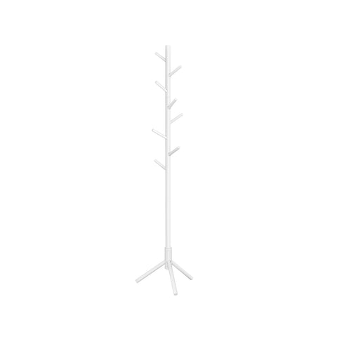 Rootz Coat Rack Stand - Wardrobe - Free-Standing Coat Stand - Stable Base - 8 Hooks - Easy Assembly - Rubber Wood - 47cm x 47cm x 175cm