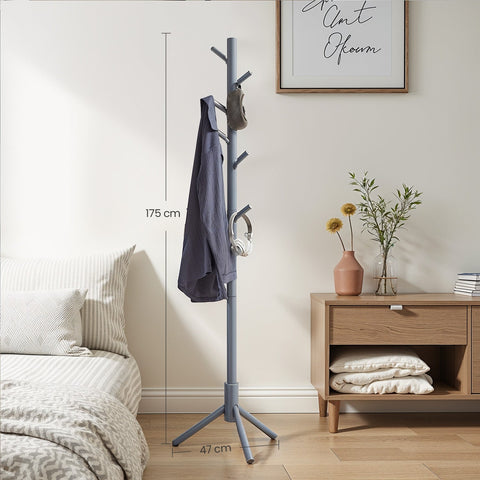 Rootz Cloakroom Stand - Solid Wood Clothes Rack - Tree Shape Wardrobe - Space-Saving - 47 x 47 x 175 cm