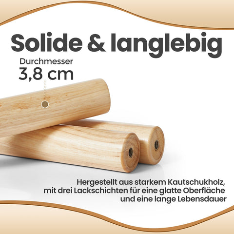 Rootz Cloakroom Stand - Solid Wood Clothes Rack - Tree Shape Wardrobe - Space-Saving - 47 x 47 x 175 cm