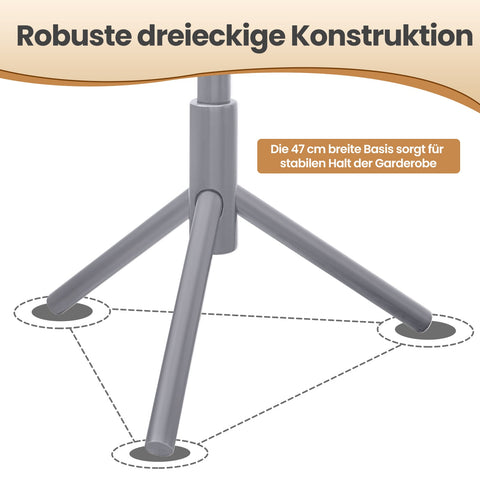 Rootz Cloakroom Stand - Solid Wood Clothes Rack - Tree Shape Wardrobe - Space-Saving - 47 x 47 x 175 cm