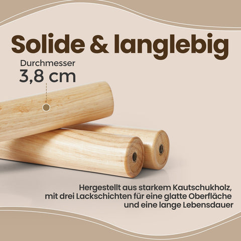 Rootz Solid Wood Cloakroom Stand - Clothes Rack - Tree Shape Wardrobe - Stable & Durable - 47cm x 47cm x 175cm