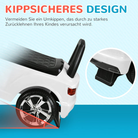 Rootz Bentley Bentayga Ride-On Car - Kids Slide Car - Children's Wheels - Anti-Tip Feature - Comfortable Backrest - Music Play - 67cm x 29cm x 39cm