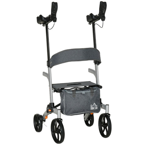 Rootz Loophulp met Zitje - Mobiliteitsrollator - Rollator - Lichtgewicht - Verstelbaar - Hoge Stabiliteit - 73cm x 64cm x 106-136cm