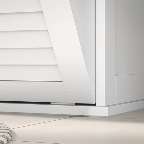 Rootz Washing Cabinet - Laundry Organizer - Sorting Unit - Stylish & Durable MDF - 70 x 38 x 73 cm - White