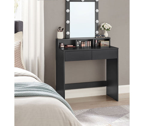Rootz Vanity Makeup Table - Dressing Table - Cosmetic Organizer - LED Lighted Mirror - 120cm x 50cm x 75cm
