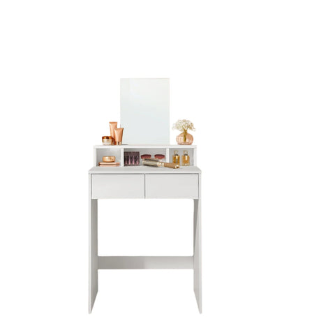 Rootz Dressing Table with Mirror - Hairdressing Table - Vanity Desk - Spacious Storage - 40 x 60 x 127 cm