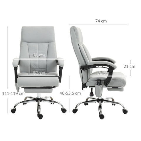 Rootz Massage Office Chair - Executive Chair - Computer Desk Chair - Vibrating Massage - Lumbar Heating - Ergonomic Design - 65cm x 74cm x 119cm