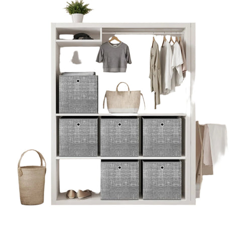 Rootz 6 Piece Storage Box Set - Order Boxes - Organizer Box - Space-Saving - 33cm x 33cm x 33cm