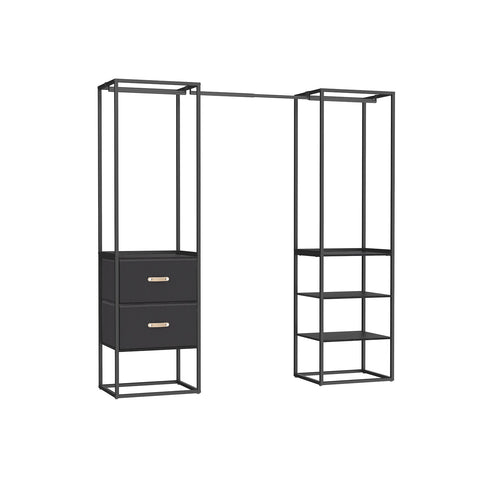 Rootz Wardrobe Storage Organizer - Closet Organizer - Large Capacity - Steel & MDF - 40cm x (150-180cm) x 180cm