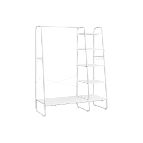 Rootz Clothes Rack - Garment Stand - Space-Saving Wardrobe - Steel Frame - Chipboard Shelves - 45cm x 120cm x 160cm