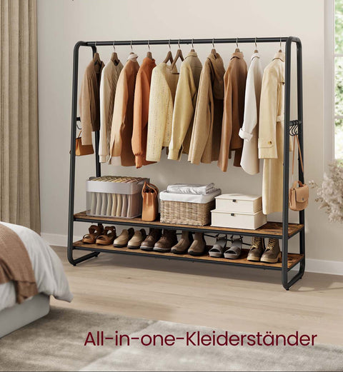 Rootz Clothing Staircase - Garment Organizer - Wardrobe Rack - Space-Saving - 45cm x 138cm x 160cm