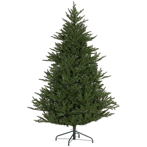 Rootz Christmas Tree - Artificial Pine Tree - Hinged Branches - Flame-Resistant - Metal Base - Green - 110cm x 180cm