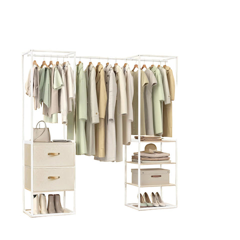 Rootz Open Wardrobe - Freestanding Closet - Portable Clothes Organizer - Spacious Storage - 40 x (150-180) x 180 cm